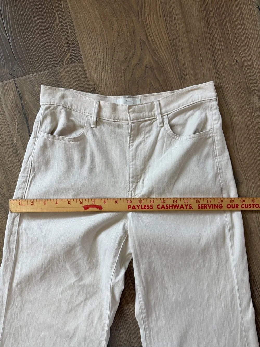 Banana Republic Wide-Leg Chinos in light khaki wash